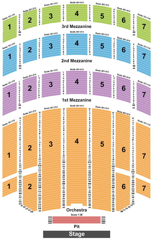 Radio City Music Hall Les Miserables Seating Chart